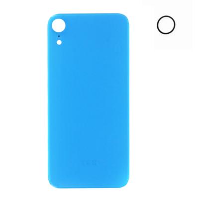 Vitre arrière iPhone XR bleu + joint de caméra