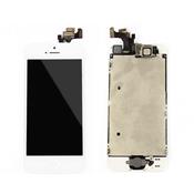 cran LCD + Vitre tactile complet sur chassis pour iPhone 5 blanc