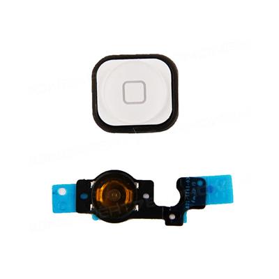 Bouton HOME avec nappe + joint pour iPhone 5 blanc