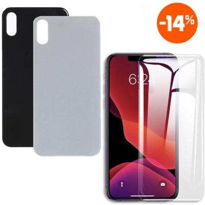 Pack Écran LCD + Vitre arrière + Film hydrogel iPhone X