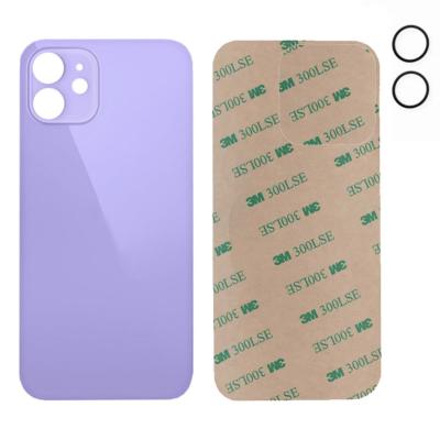 Vitre arrière iPhone 12 mauve + joint de caméra