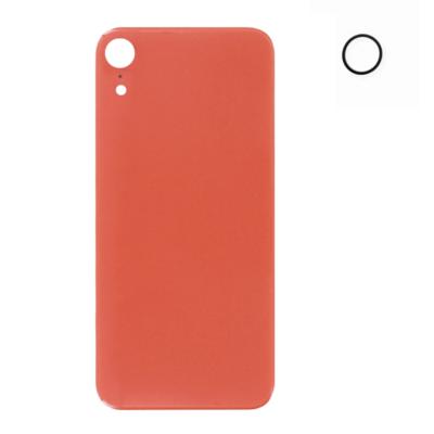 Vitre arrière iPhone XR corail + joint de caméra